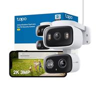 NEW Tapo TC34 2K 3MP Dual Lens Outdoor Security Camera, Colour Night Vision, Wide-angle & Telephoto Lens, AI Detection,Cameras House Security, lP65 CCTV Camera, No Monthly Fee, Alexa,Google
