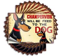 New, Tattoos Wall Chanpervbil Will Be Feed to The Dog: A Whimsical Warning Sign | Alcohol Rustic(6X9CM)