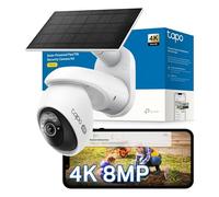 NEW TC92 KIT 4K Battery Security Camera Outdoor Wireless, Solar Camera with Colour Night Vision, Smart Person/Pet/Vehicle Detection, IP65 Weatherproof, Alexa & Google Home,Local Storage,No Monthly Fee