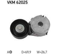 SKF Tensioner Pulley for Nissan X-Trail MR20DE 2.0 June 2007 to December 2009