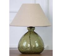 New Textured Glass Table Lamp, Creates A Magnificent Effect, Adds Coastal Charm to Any Home, Ideal for Creating A Relaxing & Calm Ambience, Perfect for Placing on Bedside Table - Green