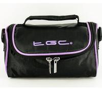 New TGC Black & Elec Purple Shoulder Carry Case Bag for Olympus SP-810UZ Camera
