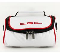 New TGC Cool White & Red Shoulder Carry Case Bag for Praktica LM16-Z21S Camera