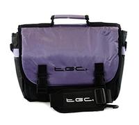 New TGC ® Messenger Style TGC Padded Carry Case Bag for The ieGeek 11" Portable DVD Player (Electric Purple & Black)