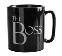 New The Boss Pint Mug, Take Charge of Afternoon Tea! Perfect for Brewing Up A Cup of Tea with A Serious Air of Authority, Enjoy Your Man-Sized Cuppa Like A Boss - Black.