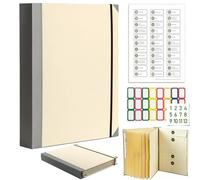 New The Life Book Document Organizer - Binder for Important Documents,End of Life Organizer Paper File Folio with Labels ， for Birth Certificates, Social Security Cards (Yellow#1)