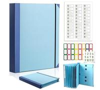 New The Life Book Document Organizer - Binder for Important Documents,End of Life Organizer Paper File Folio with Labels ， for Birth Certificates, Social Security Cards (Blue)