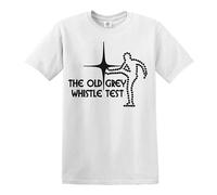 New The Old Grey Whistle Test Men's T-Shirt Pop Retro Rock Metal Band Music Tee(White, XL)