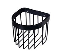 New Thicken Bathroom Tissue Holder Aluminium Toilet Roll Holders Basket, BLACK