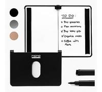 New Things Lab MEMO Whiteboard Wallet - an Innovative Mini Pocket Notebook & Aluminum RFID Blocking Wallet for Men & Women - Dry Erase Notepad w/ 6 Card Slots, Pen & Magnet Closure - Charcoal Black