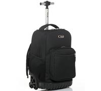 NEW TILAMI Rolling Backpack 16 Inch, Wheeled Laptop Backpack with Wheels for Girls Boys School, Black, 16 inches, Daypack Backpacks