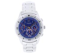 NEW TIMEX SILVER TONE STAINLESS STEEL CHRONOGRAPH BLUE DIAL MEN WATCH-T2N1616