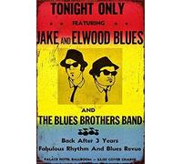 New Tin Sign Blues Brothers Band Metal Tin Sign Rustic Wall Decor Suitable for Home and Kitchen Bar Man Cave Cafe Garage Wall Decor Retro Vintage 12x8 Inch