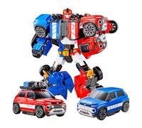 New TOBOT, TOBOT Twins, Youngtoys Transforming Collectible Vehicle to Robot, Heroes Animation Character Toys for Kids 4 and up Transform Toys Cars, Large Size Integration 10-inch