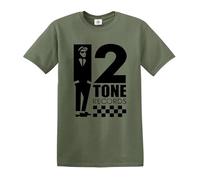 New Tone 2 Records The Specials Retro Music Olive T-Shirt SKA Northern Soul Reggae (Olive, 3XL)