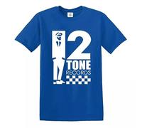 New Tone 2 Records The Specials Retro Music T-Shirt SKA Northern Soul Reggae(Royal Blue,M)
