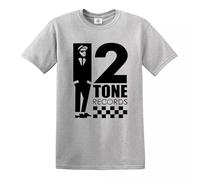 New Tone 2 Records The Specials Retro Music T-Shirt SKA Northern Soul Reggae(Sport Grey,L)