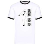 New Tone 2 Rude Ska White Ringer T-Shirt Men's The Specials Retro Tee Top Rude BOY SKA,L