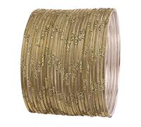 NEW! Touchstone Indian Bollywood Fresh Fashion Trend Setter Engraved Work Scintillating Rhinestone Military Green Pastel Color Designer Jewelry Adorable Bracelets Bangle. Set Of 24.For Women.