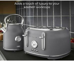 NEW Tower Renaissance Grey Kettle & 4 Slice Toaster Matching Kitchen Set