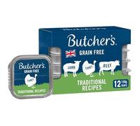 New Traditional Recipes Mixed Dog Food - 12 x 150g Grain-Free Pouches with Lamb, Turkey & Beef, Nutritious and Delicious Meals for Dogs, Grain-Free, Healthy & Tasty-A87