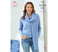 NEW Trend: ‘SCARDIGANS’ King Cole Knitting Pattern, Ladies' Orchard DK Garments (6501)