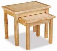 New Trinity Natural Oak Nest of 2 Tables