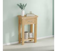 New Trinity Telephone Table - 1 Drawer - Natural Oak