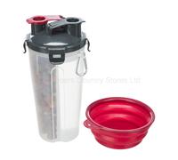 NEW Trixie Dog & Pet Travel Food & Water Container With Collapsible Bowl