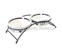 NEW Trixie Ceramic Twin Pet & Dog Bowls For Food & Water Raised On Feet