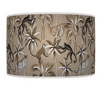 New Tropical Jungle Lampshade Brown Beige Ceiling Light Drum Lamp Shade Floor Table or Ceiling Pendant Light Shade dz142 (35cm(14")