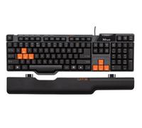 NEW TRUST 17688 USB BLACK GXT18 GAMING KEYBOARD WITH 7 EXTRA MEDIA KEYS