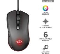 NEW Trust GXT 930 Jacx RGB Gaming Mouse 6 Program Buttons 6400DPI 16M Colours
