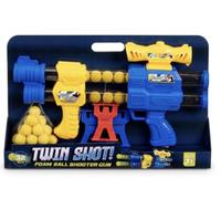 New||Twin Shot Foam Ball Shooter Gun Set, Includes 32 soft balls, For Ages 3+, Great for imaginative play, action-packed adventures, and more||