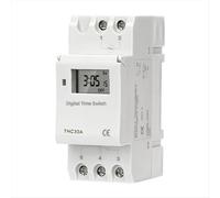 New Type Din Rail 2 Wire Weekly Seven Days Programmable Digital TIME SWITCH Relay Timer Control AC THC 15A 30A 220V 12V
