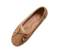 New UK 5.5 Loafers for Women Ladies Business Casual Bow Tie Flats Boat Shoes Stitch Slip On Comfortable Lightweight Penny Loafers Slip On Work Flats Dress Shoes Gift Footwear Brown