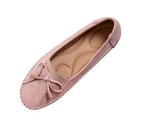 New UK 5.5 Loafers for Women Ladies Business Casual Bow Tie Flats Boat Shoes Stitch Slip On Comfortable Lightweight Penny Loafers Slip On Work Flats Dress Shoes Gift Footwear Pink