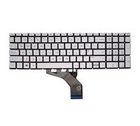 New UK Layout Silver Keyboard Replacement For HP 15-CS, 15-CW Laptop Notebook Backlit Keyboard - Sold By Wikiparts