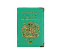 New UK Passport Holder Protector Cover Wallet PU Leather United Kingdom EU (Green)