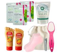 New Ultimate Foot Care Bundle with Exfoliating Essentials for Foot Mask, Foot Peel Mask, Foot Spa (Mango, One size)
