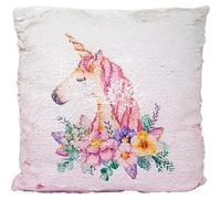 New Unciorn Magic Pillow - Pink Reversible Sequin Glitter, Decoration Cushion, Soft Touch | Ideal For Sofas, Couch, Bed & Office | Changing Sequins | For Home Bedroom Office Decoration