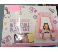 New Unicorn Inflatable Play Tent, Get Ready for Adventures, Spacious, Unicorn-Themed Playhouse is Designed for Kids to Explore, Play, and Learn, Made with Durable, Easy-to-Clean.