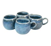 New Unique Reactive Design Set of 4 Reactive Glaze Blue Bulb Mugs Microwave & Dishwasher Safe Perfect for Hot Drinks Tea Coffee Cups Ideal for Any Kitchen