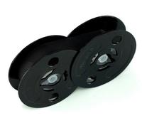 NEW UNIVERSAL BLACK CLOTH TYPEWRITER RIBBON, TWIN SPOOL 1/2' X 10 YARDS; GRC T2-77, SUPERIOR REPLACEMENT. (GRC T2-77B)