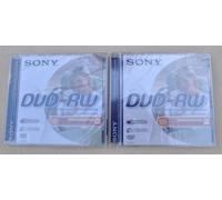 NEW & UNUSED 2 X SONY Video Camera 8cm Recordable DVD-RW 30 min 1.4Gb DISCS