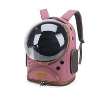 New Upgrade Cat Carrier Backpack, Expandable Pet Carrier with Bubble Window, Ventilation Design, Airline Approved for Small Medium Dogs Cats, Hands-Free Travel for Hiking Camping(A Pink)