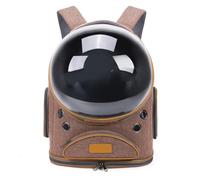 New Upgrade Cat Carrier Backpack, Expandable Pet Carrier with Bubble Window, Ventilation Design, Airline Approved for Small Medium Dogs Cats, Hands-Free Travel for Hiking Camping(A Coffee color)