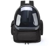 New Upgrade Cat Carrier Backpack, Expandable Pet Carrier with Bubble Window, Ventilation Design, Airline Approved for Small Medium Dogs Cats, Hands-Free Travel for Hiking Camping(C Black)