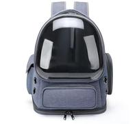 New Upgrade Cat Carrier Backpack, Expandable Pet Carrier with Bubble Window, Ventilation Design, Airline Approved for Small Medium Dogs Cats, Hands-Free Travel for Hiking Camping(C Blue)