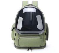 New Upgrade Cat Carrier Backpack, Expandable Pet Carrier with Bubble Window, Ventilation Design, Airline Approved for Small Medium Dogs Cats, Hands-Free Travel for Hiking Camping(C Green)